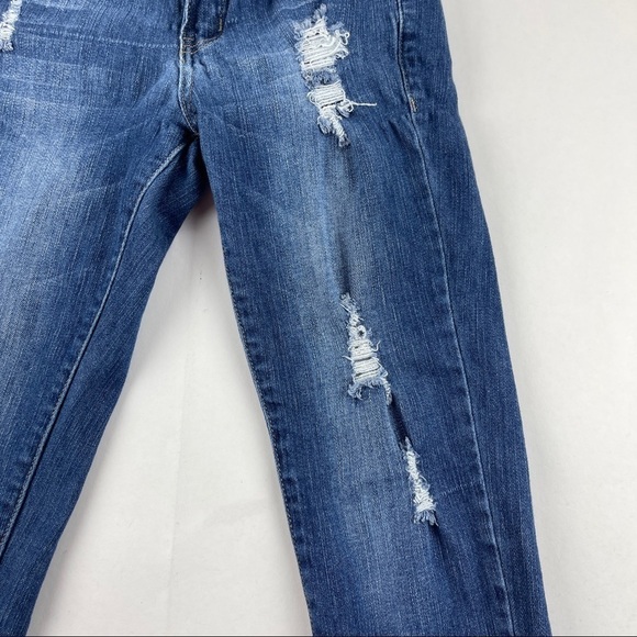 Denim Couture Red Jeans Womens 0 Blue Denim Distressed - Picture 5 of 11